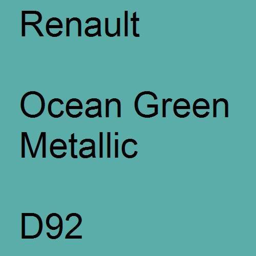 Renault, Ocean Green Metallic, D92.